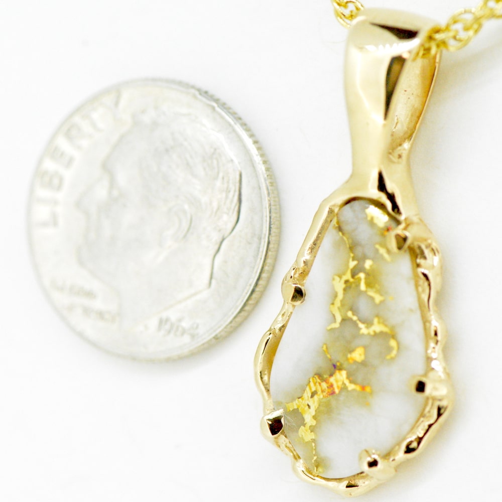 Gold Quartz Pendant PFFQ1X - Image 2