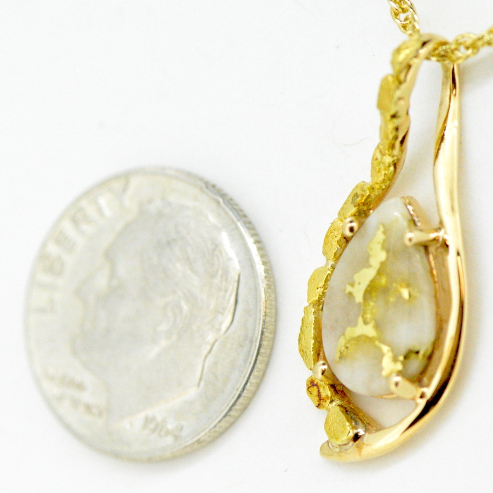 Gold Nugget Gold Quartz Pendant PN774NQX - Image 2