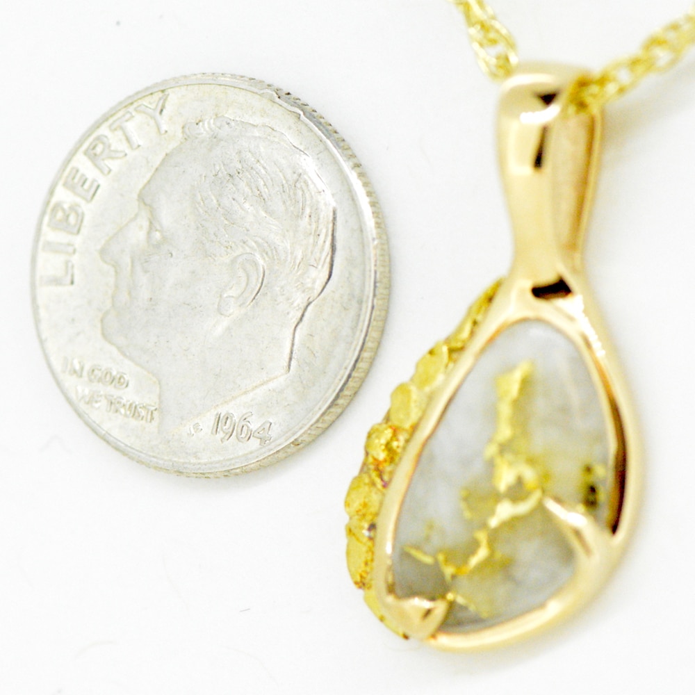 Gold Quartz & Nugget Pendant PSC125QX - Image 5