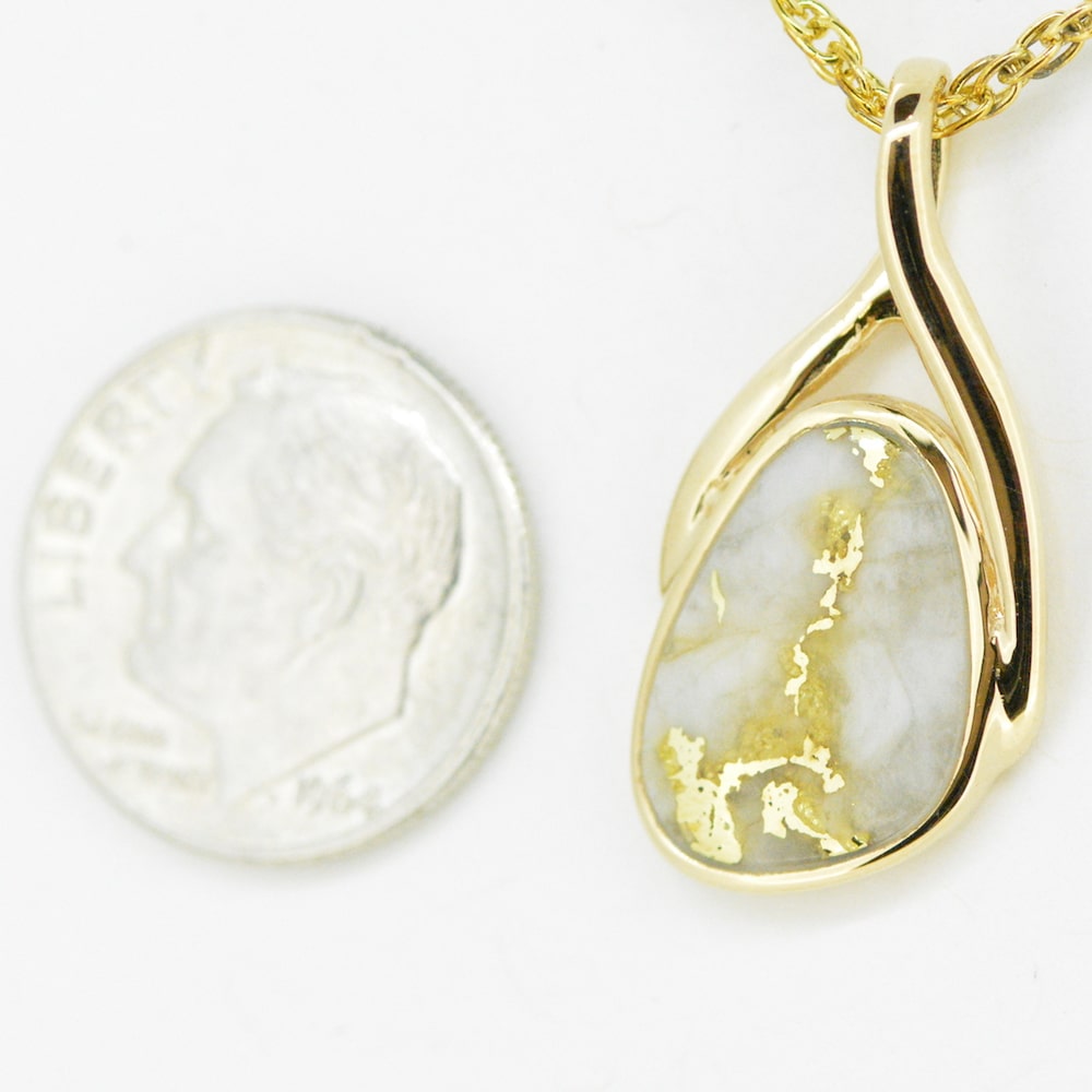 Gold Quartz Pendant PSC129QX - Image 3