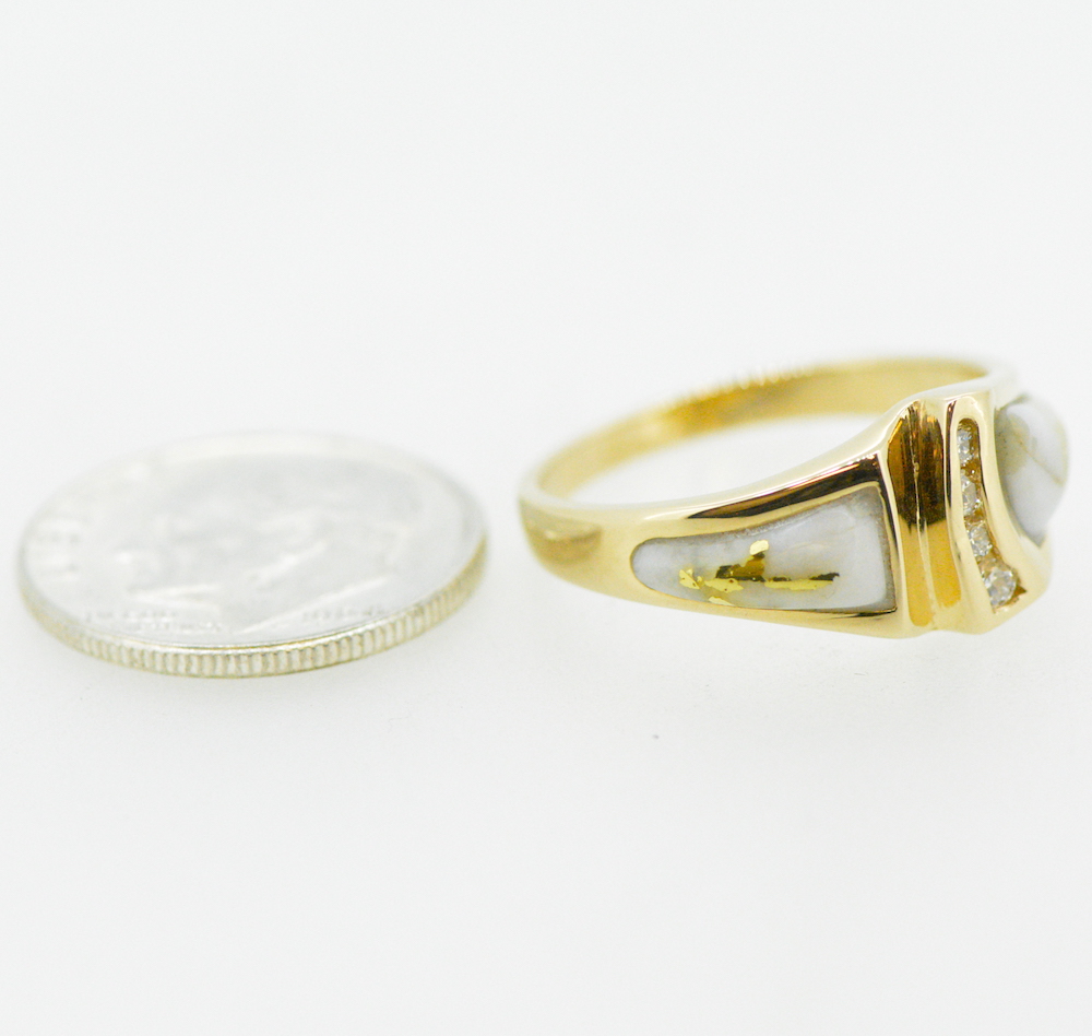 Ladies Gold Quartz & Diamond Ring RL436D10Q - Image 2