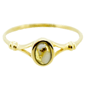 Ladies Gold Quartz Ring, Alaska Mint