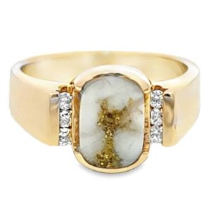 Ladies Band Gold Quartz & Diamonds, Alaska Mint