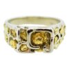 Men’s 14k White Gold Nugget Ring, Alaska Mint