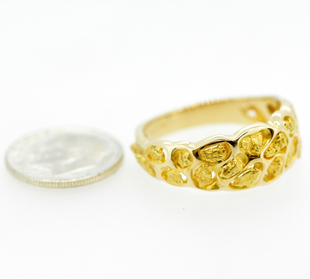 Men’s Gold Nugget Ring RM210 - Image 2