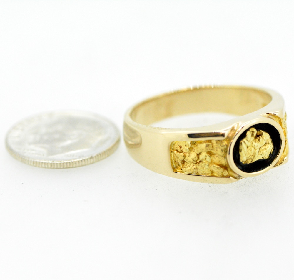 Men’s Gold Nugget Ring - Image 2