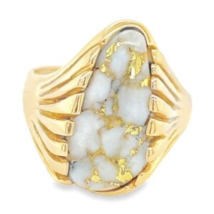 Men's Gold Quartz Ring, Alaska Mint