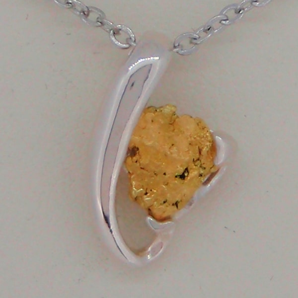 Natural Gold Nugget Pendant - PN606NSS