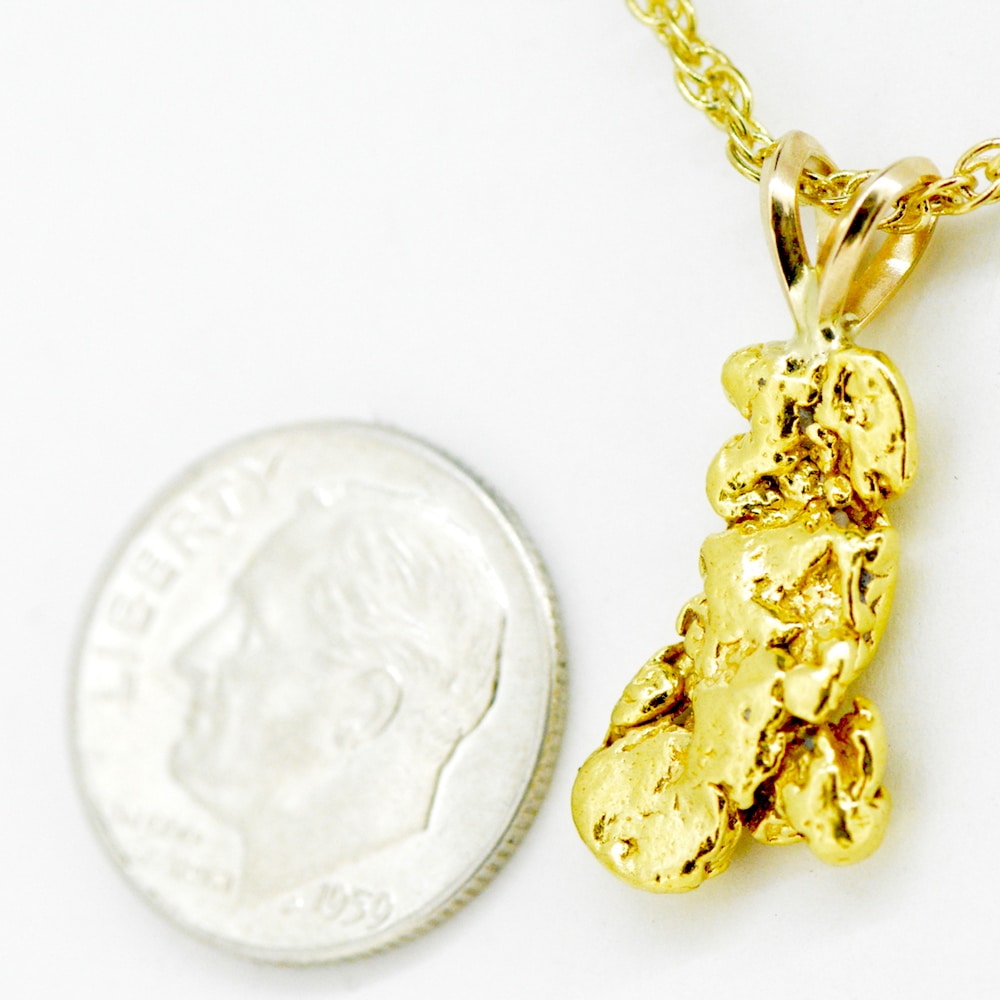 2.5 DWT Gold Nugget Pendant - Image 2