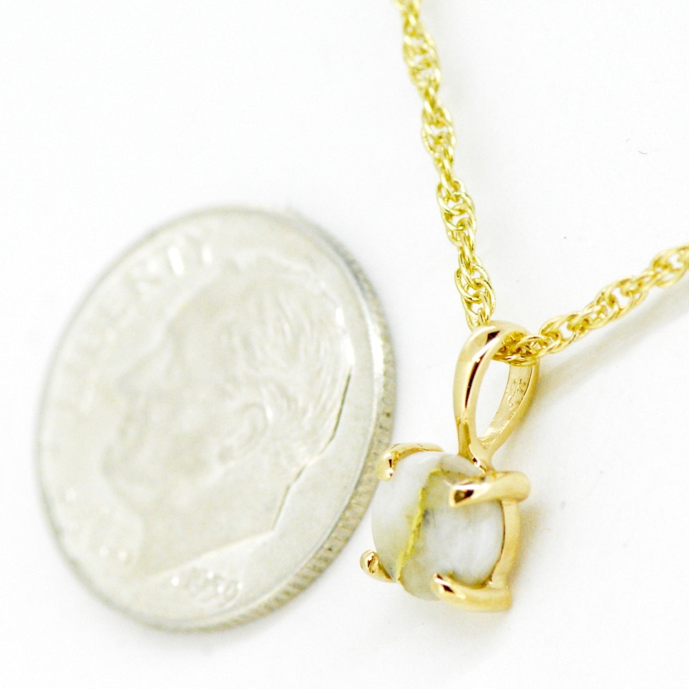 Gold Quartz Pendant P6MMQX - Image 3