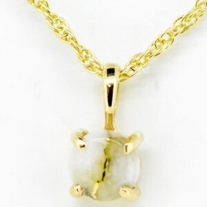 Gold Quartz Pendant P6MMQX