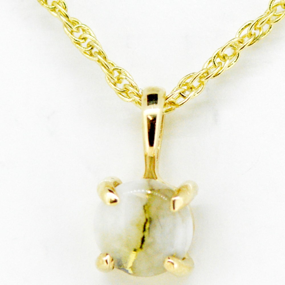 Gold Quartz Pendant P6MMQX