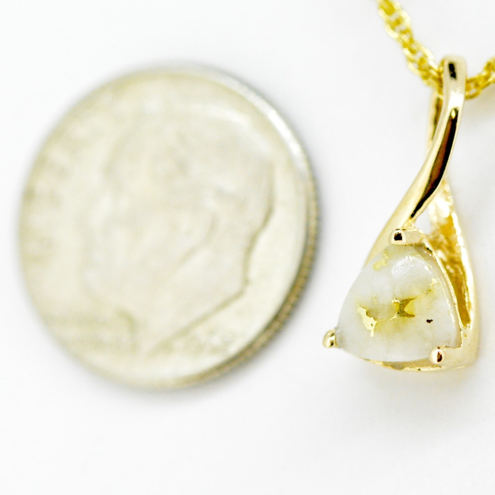 Gold Quartz Pendant PN879QX - Image 2
