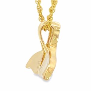 Gold Quartz Whale Tail Pendant, Alaska Mint