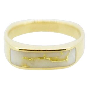 Men's Gold Quartz Ring, Alaska Mint