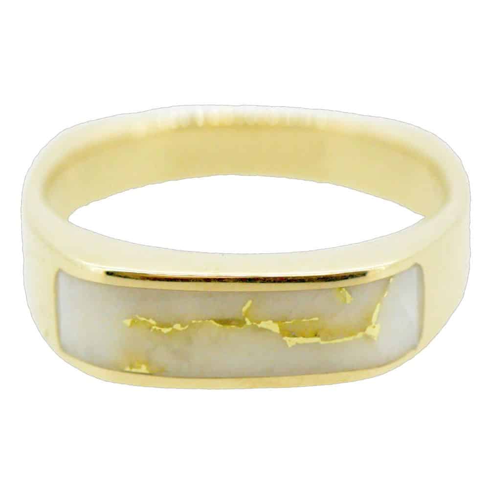 Men's Gold Quartz Ring, Alaska Mint