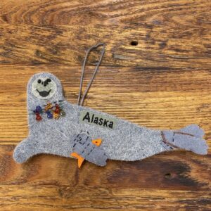Wool Seal Christmas Ornament