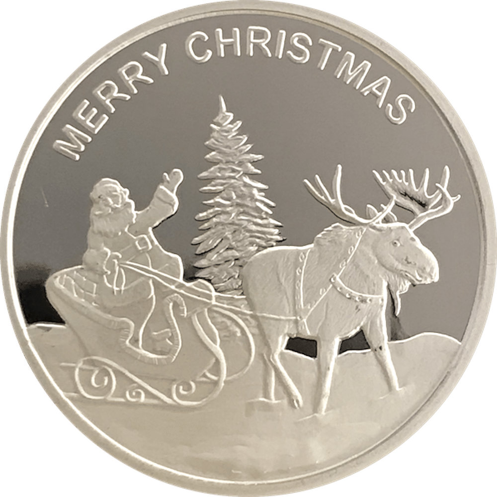 "Santa, Moose & Sleigh" Christmas Medallion - Image 6