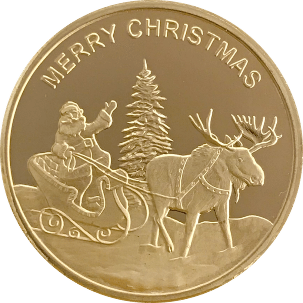 "Santa, Moose & Sleigh" Christmas Medallion - Image 8