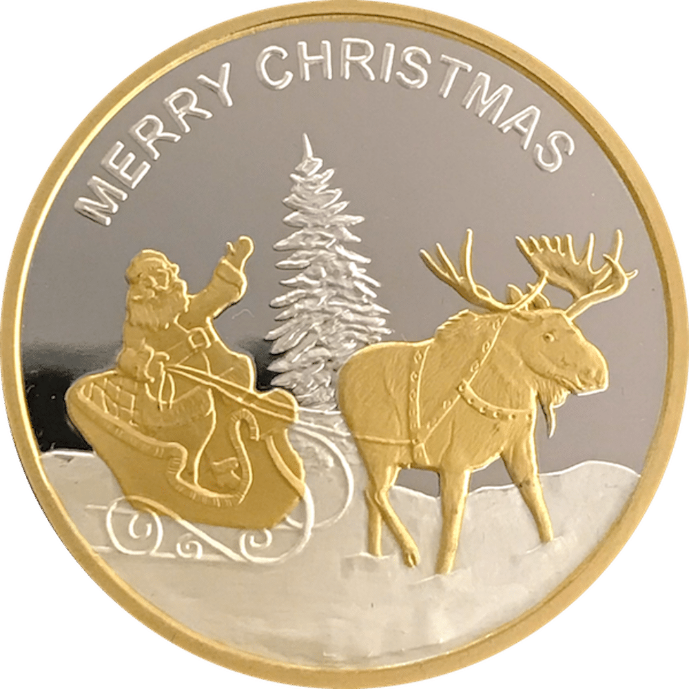 "Santa, Moose & Sleigh" Christmas Medallion - Image 4