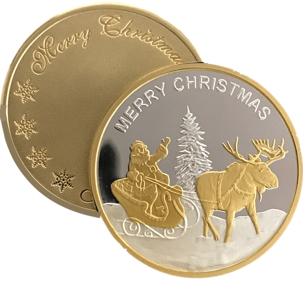 "Santa, Moose & Sleigh" Christmas Medallion - Image 2