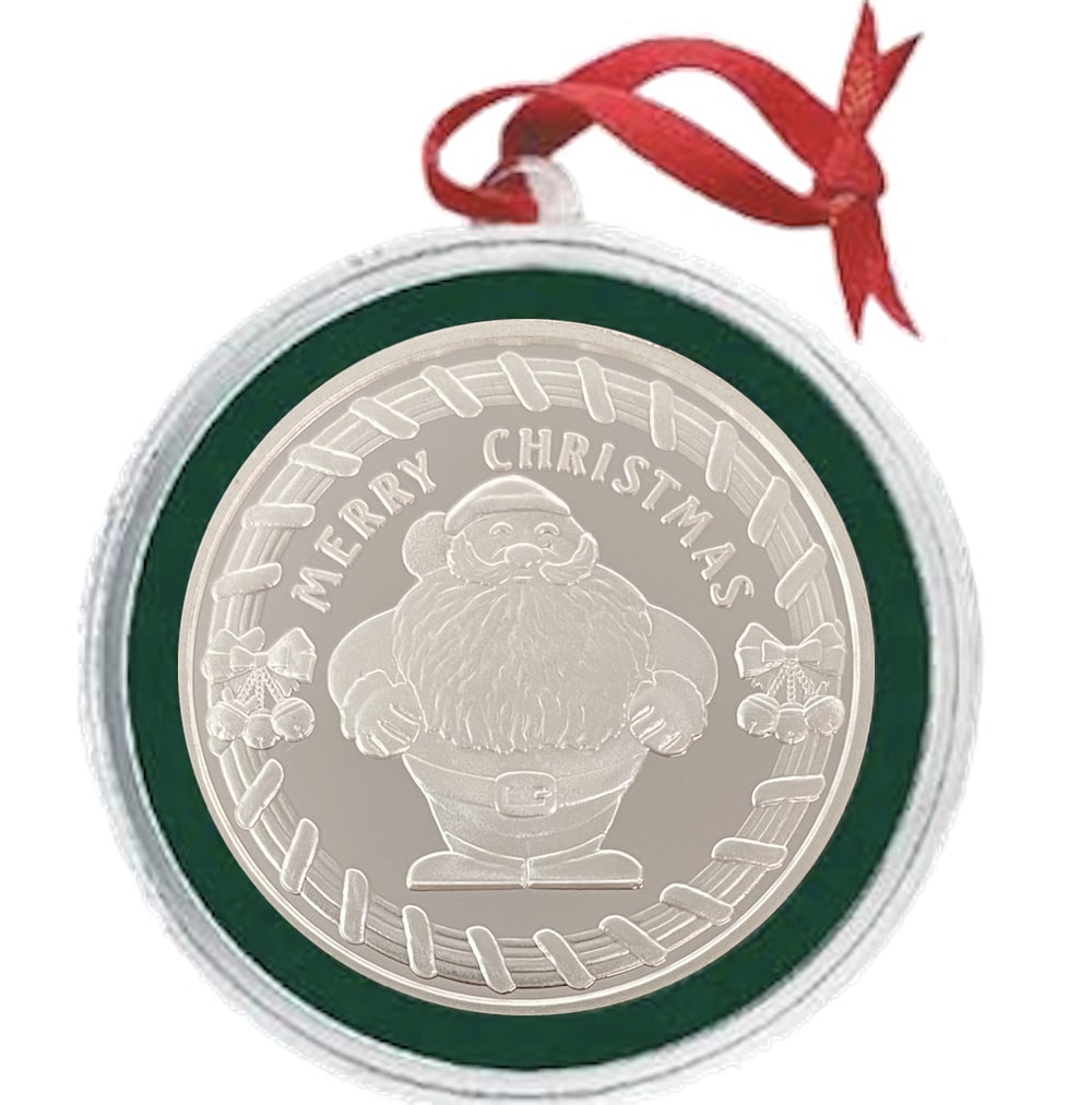 "Jolly Santa" Christmas Medallion - Image 4