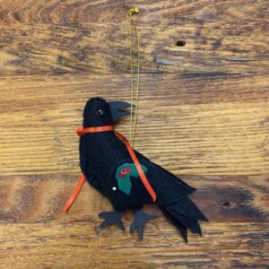 Felt Alaskan Raven Christmas Ornament