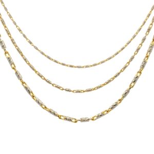 14k White & Yellow Gold 2-Tone Chains