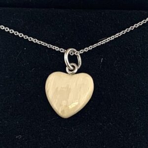 Mammoth Ivory Pendant 12MM with 18” Sterling Silver Chain