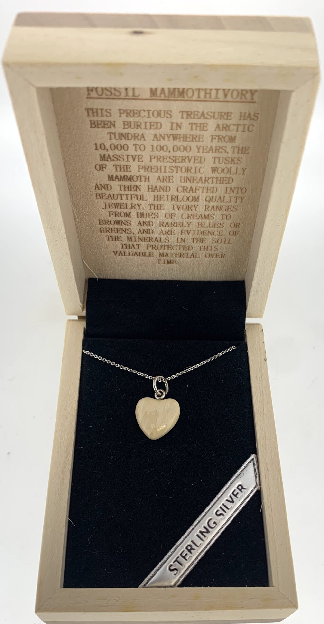 Mammoth Ivory Pendant 12MM with 18” Sterling Silver Chain - Image 2