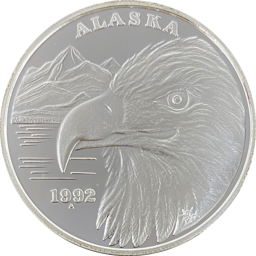 1992 Official State of Alaska Medallion - Image 3
