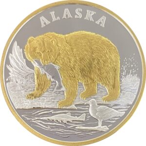 2 Ounce Grizzly Bear Medallion