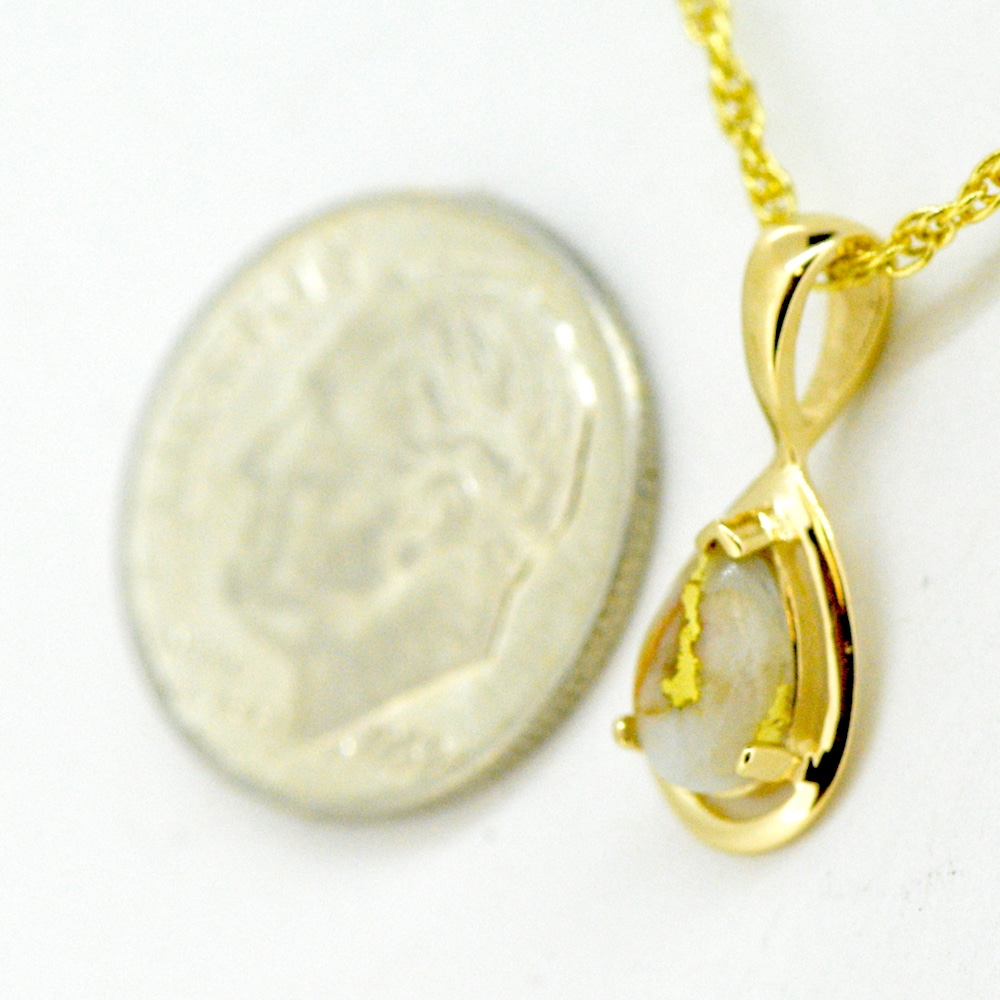 Gold Quartz Pendant PN442QX - Image 2