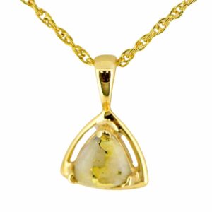 Gold quartz pendant, Alaska Mint