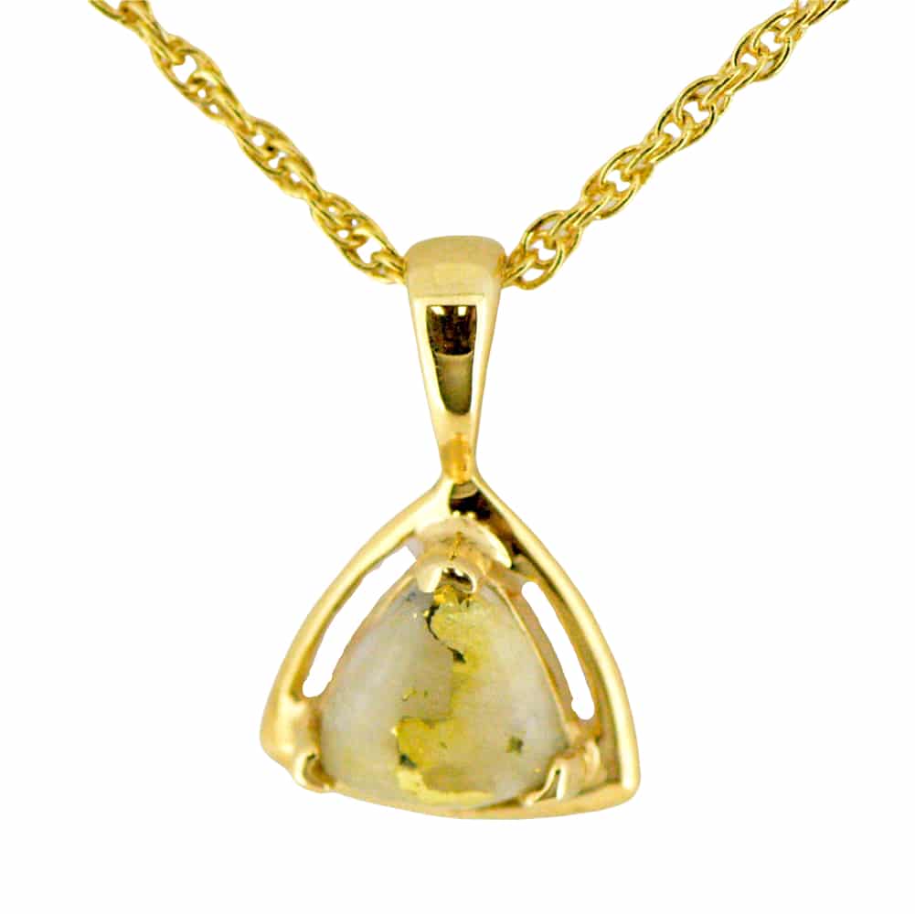Gold quartz pendant, Alaska Mint