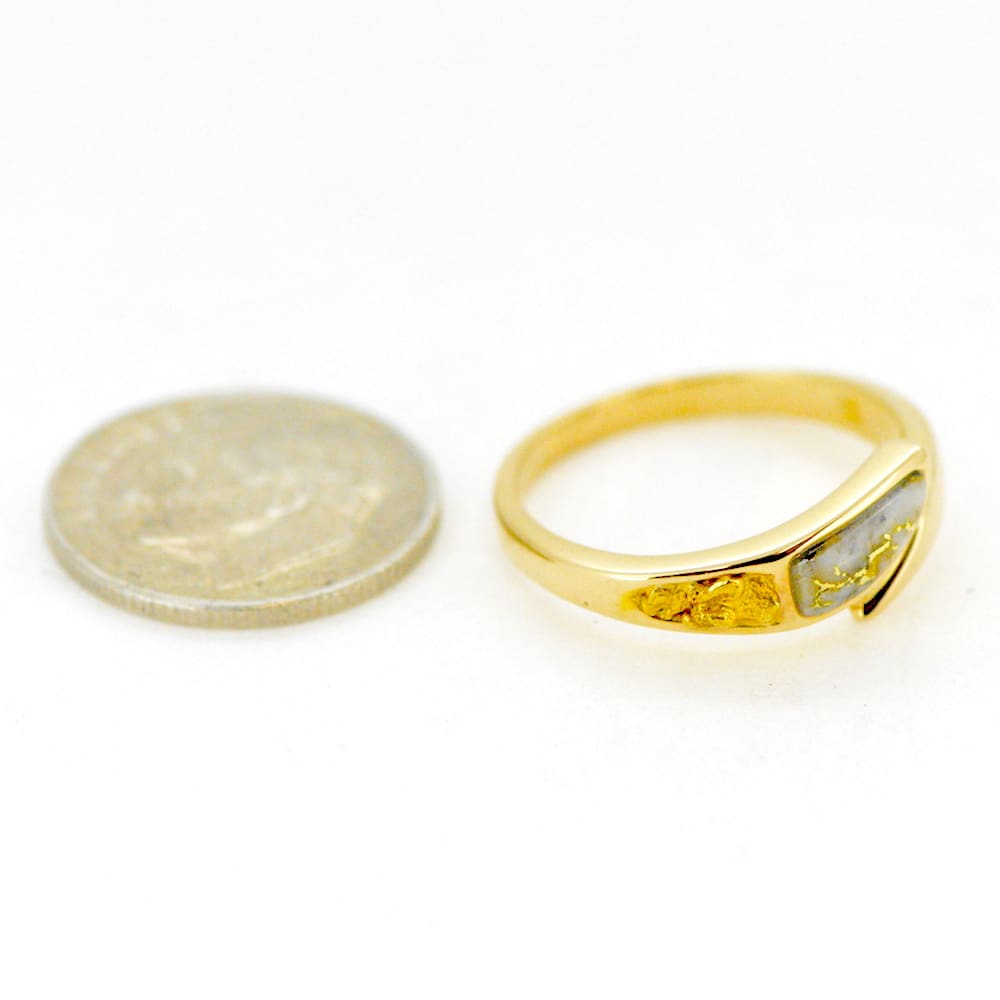 Lady's Gold Quartz & Nugget Ring RL871NQ - Image 2