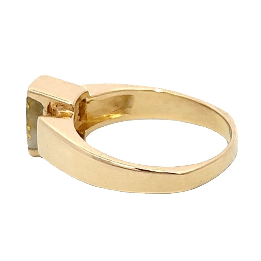 Gold quartz, Ring, Alaska Mint, Diamond, RLDL50D12Q