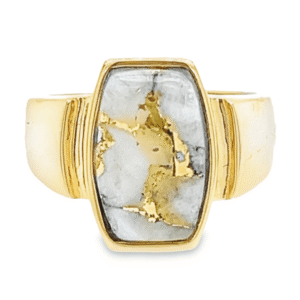 Ladies Gold Quartz & Diamond Ring, Alaska Mint