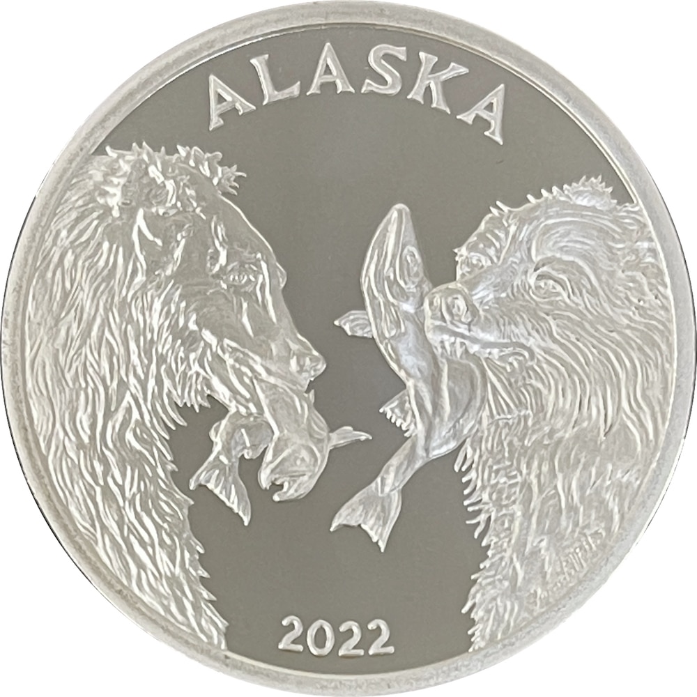 2022 Official State of Alaska "Hungry Grizzlies" Medallion - Image 4