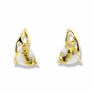 Gold Quartz Post Earrings EN876Q