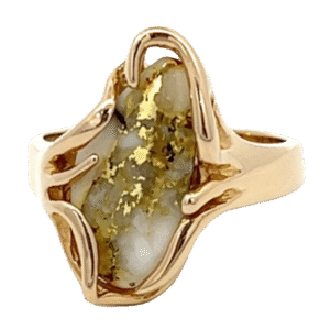 Ladies Gold Quartz Ring, Alaska Mint