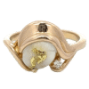 Ladies Gold Quartz 8x6 mm & Diamond Ring, Alaska Mint