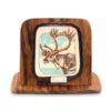 Fossil Ivory with Caribou Scrimshaw Artwork, Alaska Mint