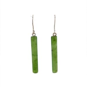 Jade Rectangle Dangle Earrings