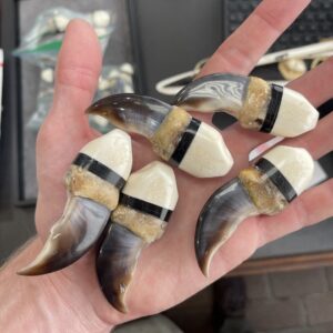 Polar Bear Claw with Baleen and Ivory Cap