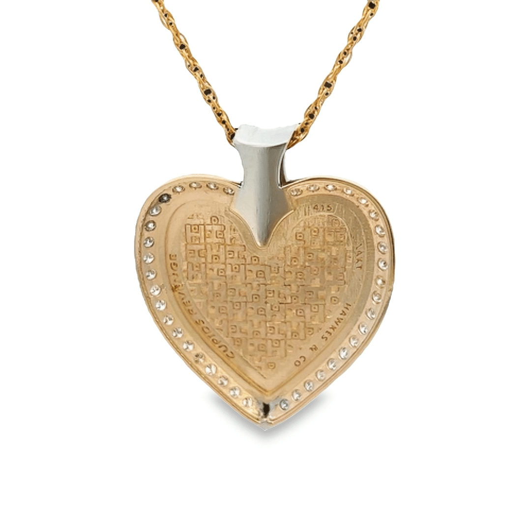 Gold Quartz Cupid's Revenge Heart Pendant, Alaska Mint