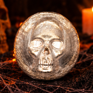 Pure Silver Skull 2-D Small