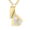 Diamond & Gold Quartz Pendant PDL74D10QX