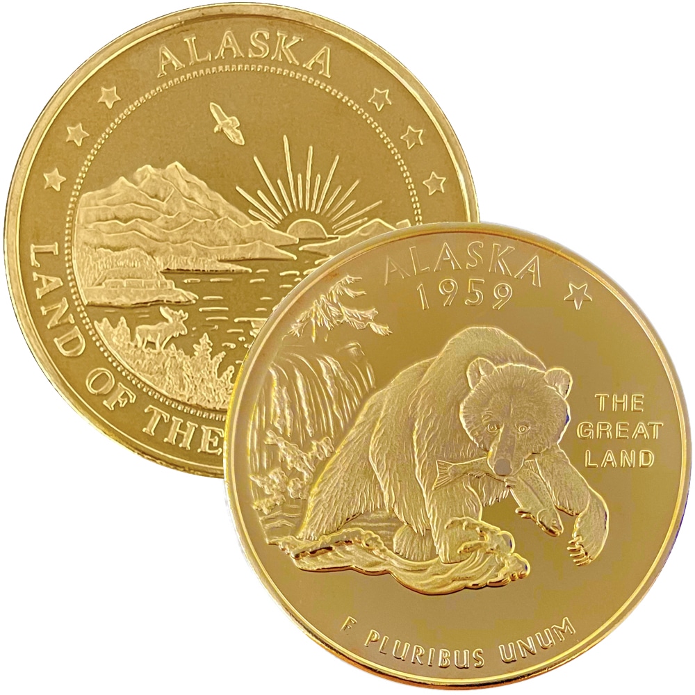 Alaska Quarter Replica Medallion - Image 5