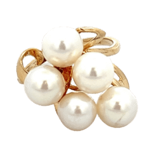Estate ring, Pearl, 14k, Sz5, Alaska Mint, estate 070745 $520
